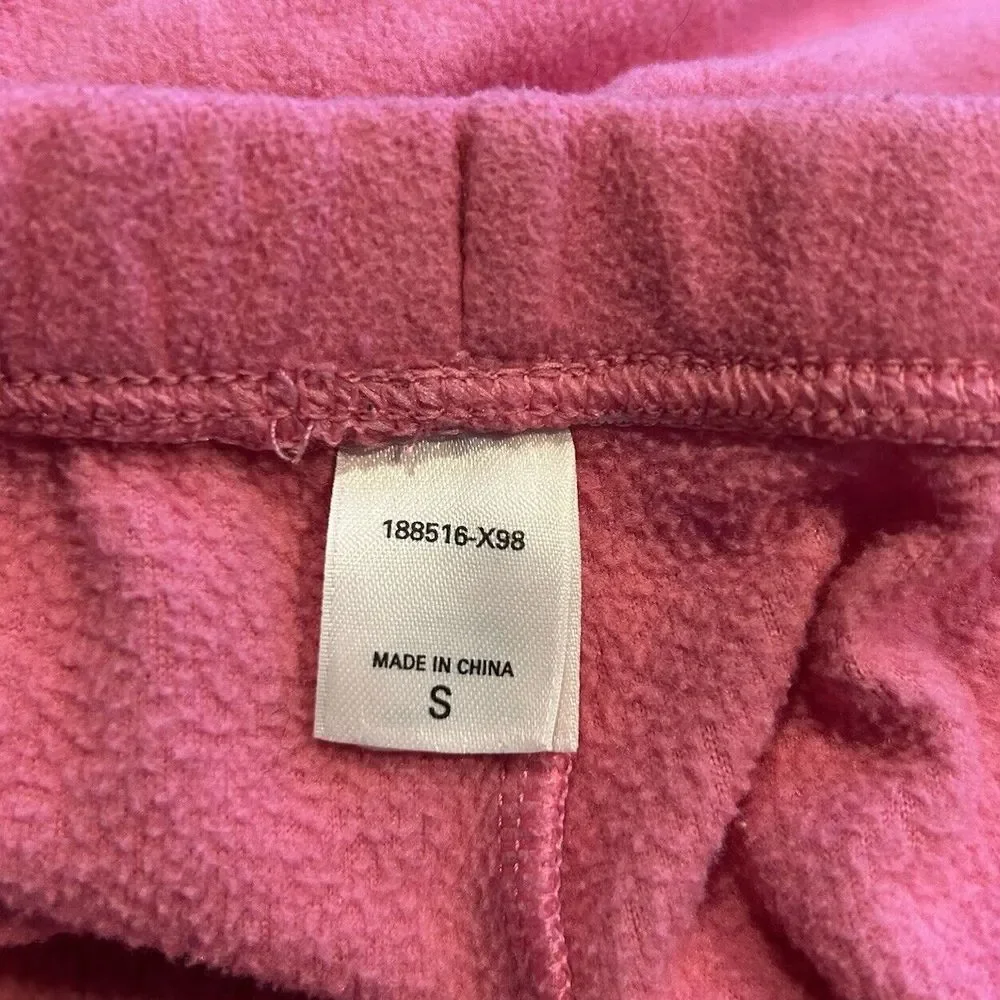 Victoria’s Secret Girly Pink Fleece Pajamas Leopard‎ Print Bow Size Small